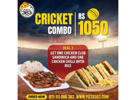 Pizza 363 Cricket Combo Deal 3 For Rs.1050/-image-1760